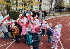 Nasze najmłodsze przedszkolaki podczas Biegu Patrioty