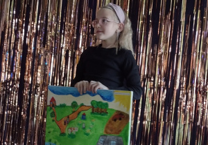 Kornelka ze Sloneczek prezentuje swój obraz "Życie na wsi"