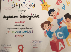 Konkurs recytatorsko-logopedyczny "Wierszyki łamiące języki"