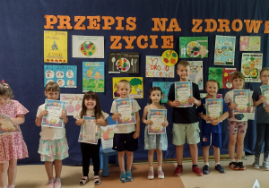 Uczestnicy konkursu "Przepis na zdrowe życie"