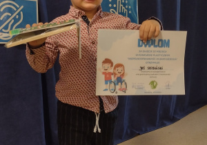 III miejsce zdobył Jaś z grupy Motylków